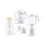 Mienta Bundle of Quick Mix Blender with 2 Mills, 1.75 Liters 450 Watt, Mini Chopper 0.5 Liter 450 Watt, Citrus Juicer 1 Liter 40 Watt White BCC4000A