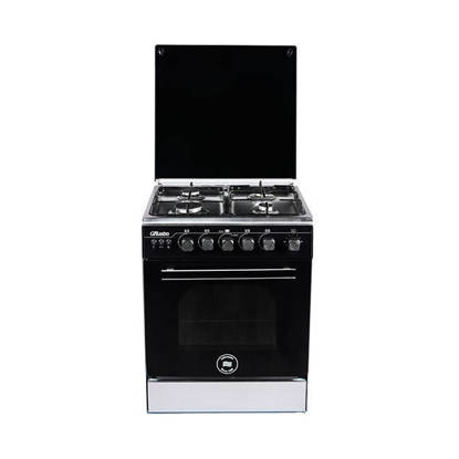 بوتاجاز يونيون اير جوستو 4 شعلة 60*60 سم اسود C66SSB-DC-427-SOF-GU-AL Unionaire Gusto Gas Cooker 60*60 cm 4 Burners Black C66SSB-DC-427-SOF-GU-AL