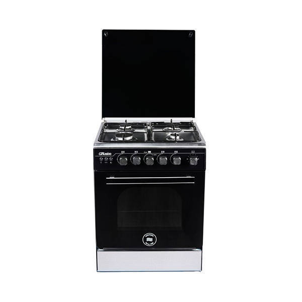 Unionaire Gusto Gas Cooker 60*60 cm 4 Burners Black C66SSB-DC-427-SOF-GU-AL
