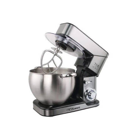 عجان بلاك اند وايت 10 لتر 2000 وات استانلس SV-1020 Black and White Stand Mixer 10 Liter 2000 Watt Stainless Steel SV-1020