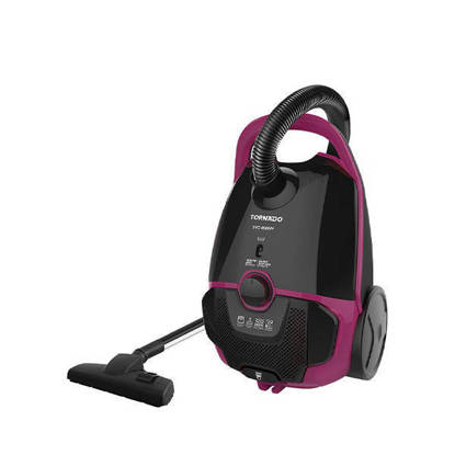 مكنسة كهربائية تورنيدو 1800 وات فلتر هيبا أسود × نبيتي TVC-1800MD TORNADO Vacuum Cleaner 1800 Watt HEPA Filter Black x Maroon TVC-1800MD