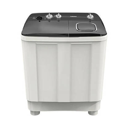 غسالة ملابس تورنيدو نصف أوتوماتيك 10 كجم طلمبة أبيض × أسود TMH-HS10CP(WK) TORNADO Washing Machine Half Auto 10 Kg Pump White x Black TMH-HS10CP(WK)