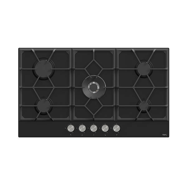 TEVA Built-in Gas Hob 5 Burners 90 cm Black RT042