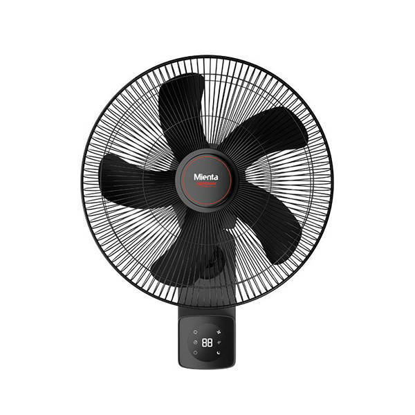 Mienta Wall Fan 18 Inch 5 Blades With Remote Black WF50438A
