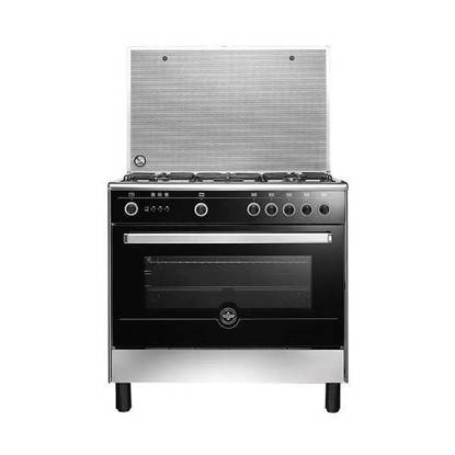 بوتجاز غاز لاجيرمانيا Moderna Valore عدد 5 شعلة 90 سم ستانلس ستيل واسود 9C10GRB1X0AWW LA GERMANIA Moderna Valore Gas Cooker 5 Burners 90 cm Stainless Steel Black 9C10GRB1X0AWW