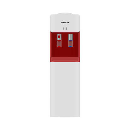 مبرد مياه فريش 2 حنفية بارد ساخن لون ابيض*احمر FW-17VFWR Fresh Water Dispenser 2 Faucets Cold and Hot White*Red FW-17VFWR