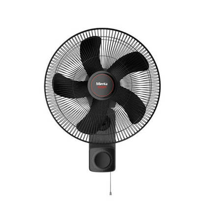مروحة حائط ميانتا 18 بوصة 5 ريشة اسود WF50338A Mienta Wall Fan 18 Inch 5 Blades Black WF50338A