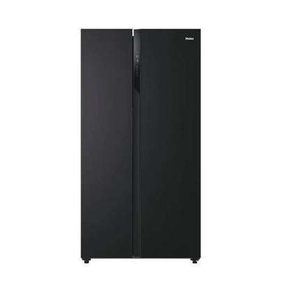 ثلاجه هاير سايد باي سايد نوفروست انفرتر شاشة ديجيتال 521 لتر اسود HRF-570SDBM Haier Refrigerator Side by Side No Frost Inverter Digital Display 521 Liters Black HRF-570SDBM