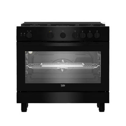 بوتاجاز بيكو 5 شعلة 90 سم اسود BGGR 11125 GB Beko Gas Cooker 5 Burners 90 cm Black BGGR 11125 GB