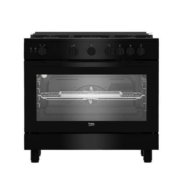 Beko Gas Cooker 5 Burners 90 cm Black BGGR 11125 GB