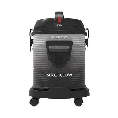 مكنسة برميلية تورنيدو 1800 وات أسود TVC-1800B TORNADO Pail Can Vacuum Cleaner 1800 Watt Black TVC-1800B
