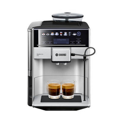 ماكينة تحضير الإسبريسو الأوتوماتيكية بالكامل Vero Barista قوة 1500 وات سعه خزان 1.7 لتر لون فضي TIS65621RW Bosch Fully automatic coffee machine Vero Barista 1500 Watt 1.7 Liter Silver TIS65621RW