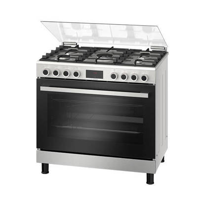 بوتاجاز بوش 90*60 سم 5 شعلة استانلس ستيل HGP3I8W50S Bosch Gas Cooker 90*60 cm 5 Burners Series 6 Stainless steel HGP3I8W50S