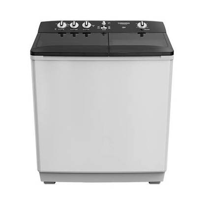 غسالة ملابس تورنيدو نصف أوتوماتيك 12 كجم طلمبة أبيض × أسود TVH-HM12TSP(WK) TORNADO Washing Machine Half Auto 12 Kg Pump White x Black TVH-HM12TSP(WK)