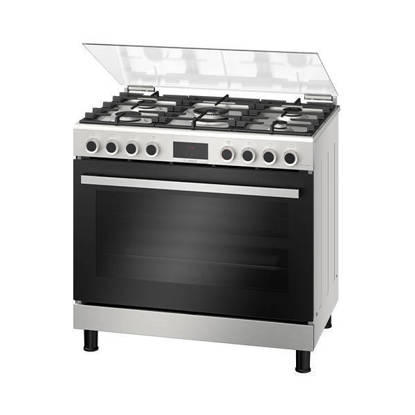 بوتاجاز بوش 90*60 سم 5 شعلة استانلس ستيل HGX3G8W50S Bosch Gas Cooker 90*60 cm 5 Burners Series 6 Stainless steel HGX3G8W50S