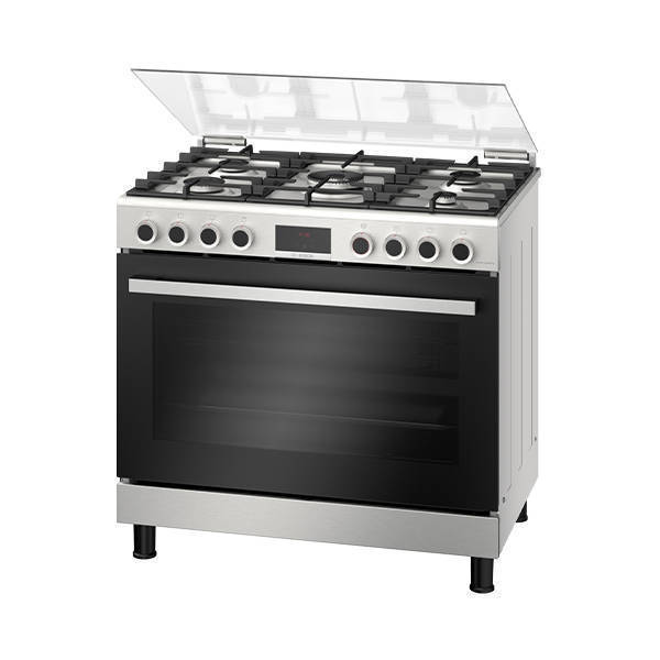 Bosch Gas Cooker 90*60 cm 5 Burners Series 6 Stainless steel HGX3G8W50S