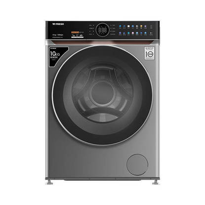 غسالة ملابس اوتوماتيك فريش 10 كجم موتوردفع مباشر لون سيلفر غامق W10DD1458G2-DS Fresh Washing Machine 10 Kg Inverter Direct Drive Dark Silver W10DD1458G2-DS