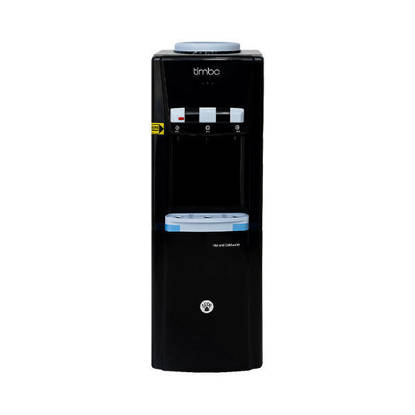 مبرد مياه تيمبو 3 حنفية ساخن وبارد وعادي مزود بحافظة أسود - TWD9002 B Timbo Water Dispenser 3 Taps Hot And Cold With Cabinet Black - TWD9002 B