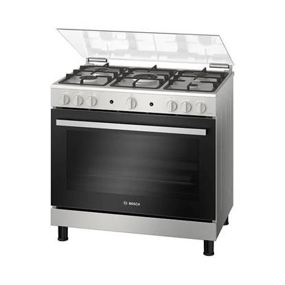 بوتاجاز بوش 90*60 سم 5 شعلة استانلس ستيل HGV1F8Y50S Bosch Gas Cooker 90*60 cm 5 Burners Stainless Steel HGV1F8Y50S