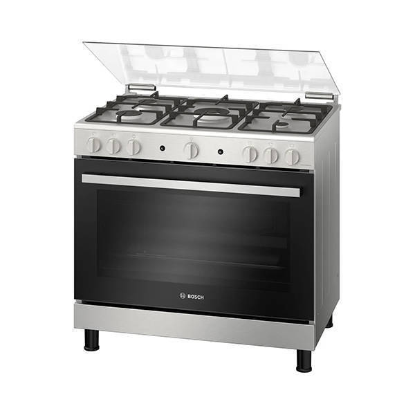 Bosch Gas Cooker 90*60 cm 5 Burners Stainless Steel HGV1F8Y50S