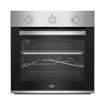 فرن غاز بيكو بلت ان مع شواية كهرباء 60 سم سعه 66 لتر لون استانليس BBIH12100XC Beko Built-in Gas Oven With Electric Grill 60 cm 66 Liter Stainless Steel BBIH12100XC