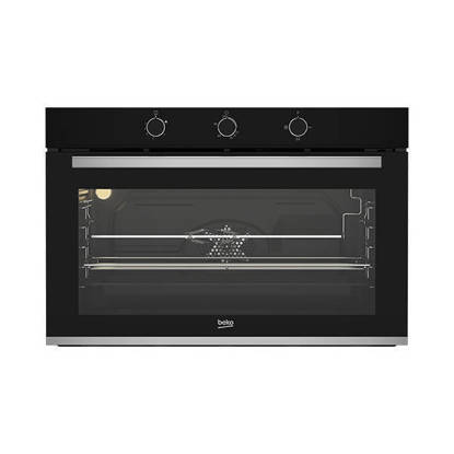 فرن بلت ان غاز بيكو بالمروحة 90 سم - اسود BBWHT12106BS Beko Built-In Gas Oven With Fan 90 cm Black BBWHT12106BS