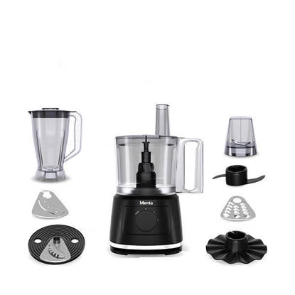 محضر طعام ميانتا 1000 وات 28 وظيفة لون اسود FP141535A Mienta Food Processor 1000 Watt 28 functions Black FP141535A