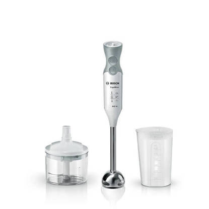 هاند بلندر بوش 600 وات بالملحقات ابيض MSM66120 Bosch Hand blender ErgoMixx 600 Watt White MSM66120