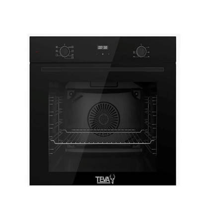 فرن كهرباء تيفا بلت ان بشواية واير فراير 60سم 82 لتر ديجيتال اسود QBPRM 633 CS TEVA Built-in Electric Oven 60 CM 82 Liter Digital Black QBPRM 633 CS