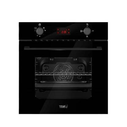فرن غاز تيفا بلت ان بشواية 60سم 82 لتر ديجيتال اسود NBGF BDT TEVA Built-in Gas Oven 60 CM 82 Liter Digital Black NBGF BDT