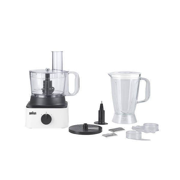 Braun Food Processor 750 Watt Black & White FB0145WH
