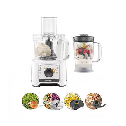 محضر طعام كينوود 800 وات 2.1 لتر عدد 2 سرعه لون ابيض FDP31.270WH Kenwood Food Processor Multipro Compact 800 Watt 2.1 Liter, 2 Speeds White FDP31.270WH