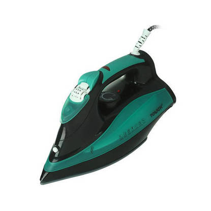 مكواة بخار جراند من تاتش الزنوكى 2600 وات اسود و تركواز - 40445 Touch Elzenouki Grand Steam Iron 2600 Watt Black & Turquoise- 40445