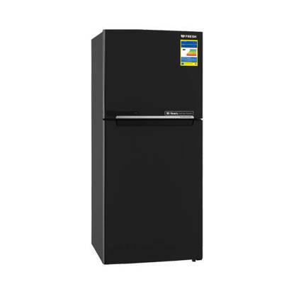 ثلاجة فريش 369 لتر اسود FNT-BR400BMB Fresh Refrigerator 369 Liter Black FNT-BR400BMB