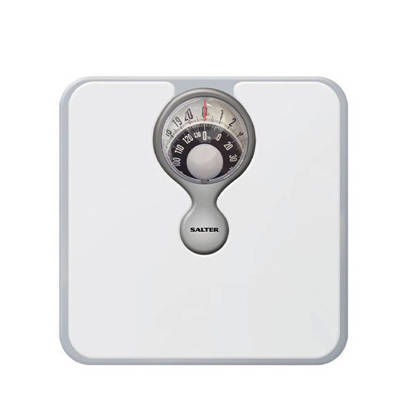 ميزان حمام ميكانيكى سالتر بشاشة مكبرة، ابيض - 484 WHDR Salter Magnified Display Mechanical Bathroom Scales, White - 484 WHDR