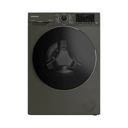 غسالة ملابس هيتاشي فول أوتوماتيك 9 كجم انفرتر رمادي BD-90YFVEM HITACHI Washing Machine Fully Automatic 9 Kg Inverter Pump Grey BD-90YFVEM