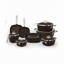 Saflon Tefal Cookware Set 13 Pieces with Stainless hand Brown Square