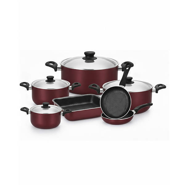 Saflon Tefal Titanium Cookware Set 11 Pieces Mary circular