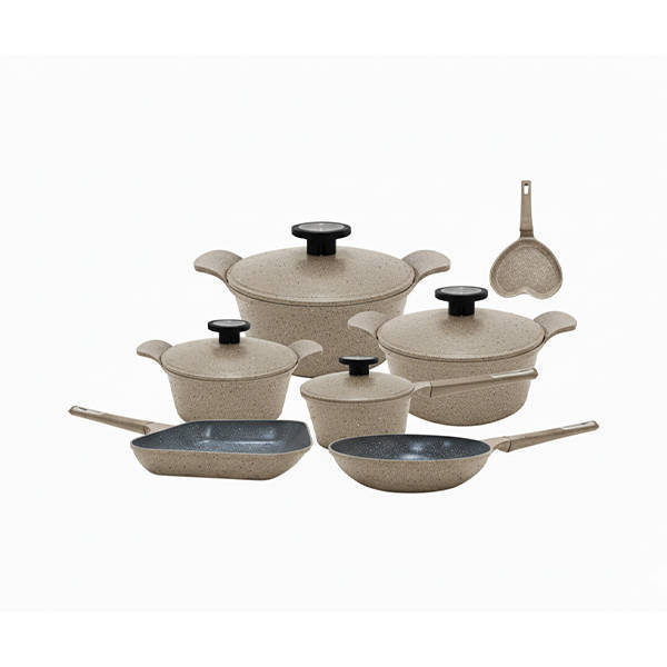 Neoflam granite cookware set 14 piece Beige
