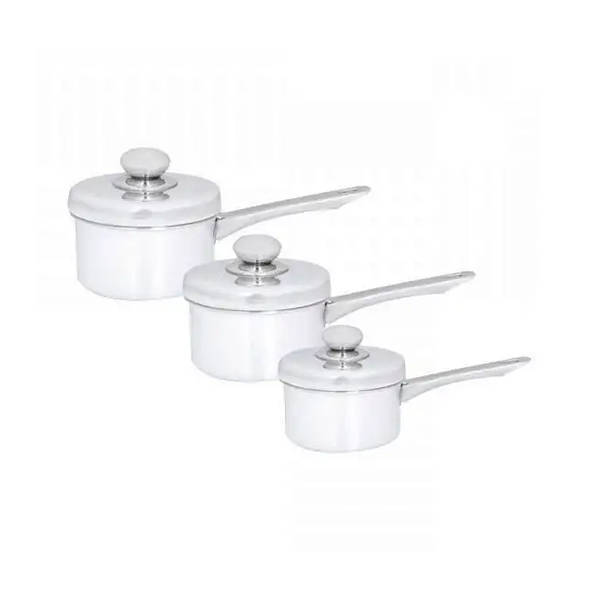 El Zenouki Aluminium Sauce Pan Size 12-14-16  With Cover Stainless Hand