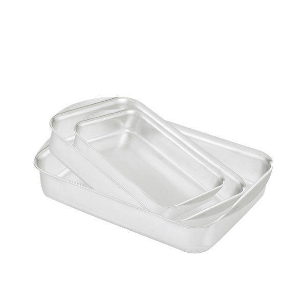 Al Ahram Aluminum rectangular oven tray set 3 Pieces Size 25-35-40 cm
