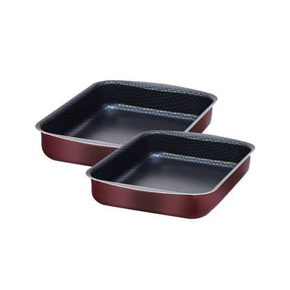 طقم صواني فرن مستطيل تيفال من تروفال 30-35 سم لون نبيتي Trueval Tefal Rectangle Tray 30-35 cm Mary