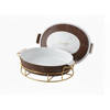 Nour Al Mostafa porcelain rectangular oven tray - happiness Multi Colors