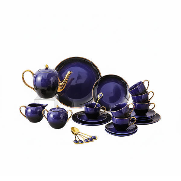 Nour Al Mostafa Tea and Cake set Classic 30 pieces - Purple
