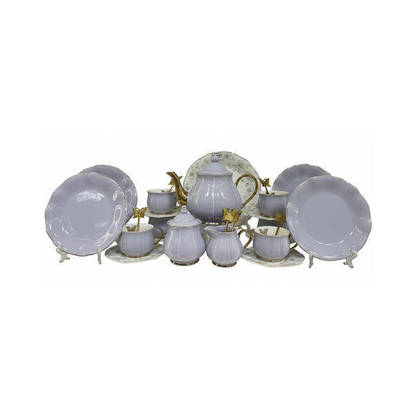 طقم شاي وجاتوه نور المصطفى 30 قطعة كوين - الوان متعددة Nour Al Mostafa Tea and Cake set Queen 30 pieces - Multi Colors