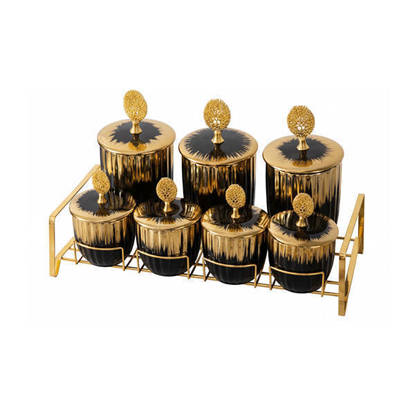 طقم توابل نور المصطفي 8 قطع الوان متعددة Nour Al Mostafa Spice box set 8 Pieces Multi Colors
