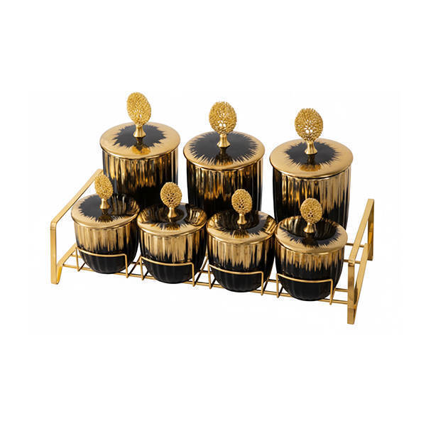 Nour Al Mostafa Spice box set 8 Pieces Multi Colors