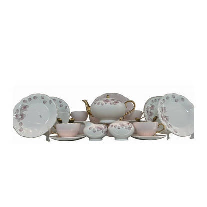 طقم شاي وجاتوه نور المصطفى 30 قطعة رويال - الوان متعددة Nour Al Mostafa Tea and Cake set Royal 30 pieces - Multi Colors