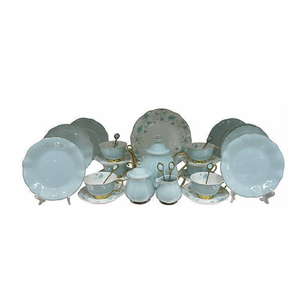 Nour Al Mostafa Tea and Cake set Queen 30 pieces - Multi Colors