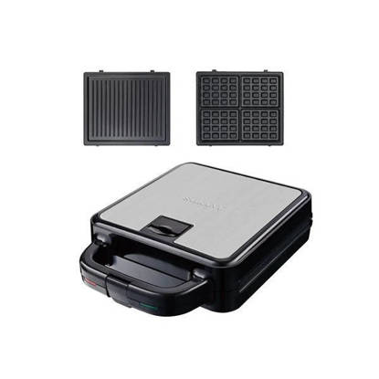 Sokany 2 In 1  Sandwich Maker 1400 Watt Black*Silver - SK-08119N